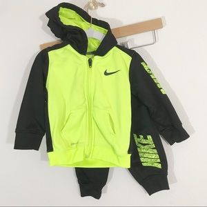 Nike Track Jacket Pant Matching Set Yellow Black